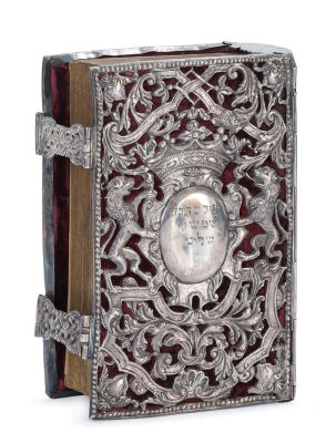 Siddur in Large, Elaborate Silver Binding – Engagement Gift from a Groom to his Bride – The 