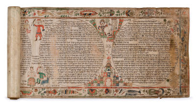 Illustrated Esther Scroll – Germany-Alsace, 18th Century – Na&iuml;ve Illustrations Inspired by the 