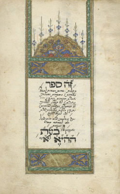 Decorated Manuscript – Kabbalistic Siddur – 1734 – Illustrated Title Page – LaMenatze'ach 