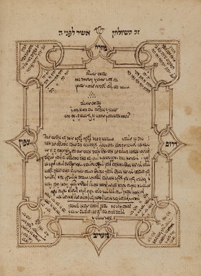 Manuscript, Siddur Kavanot HaAri – Europe, 18th Century – Menorahs (Segulah Against Plagues) 