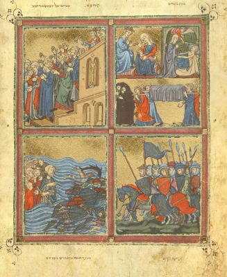 The Golden Haggadah – Elaborate Facsimile of a 14th-Century Illuminated Manuscript. The 