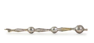 Silver Torah Pointer – Baku, Azerbaijan. Torah pointer. Baku, Azerbaijan, dedicatory inscription