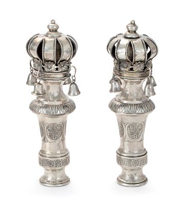 Pair of Torah Finials – Vienna, First Half of 19th Century. Pair of Torah finials. Vienna