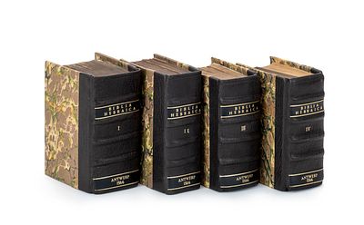 Pocket Bible – Printed by Plantin – Antwerp, 1565 – Complete Four-Volume Set. Bible – Torah