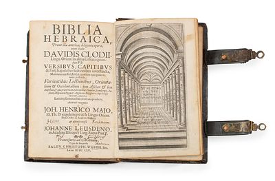 Bible – Frankfurt, 1692 – Original Elaborate Binding. Biblia Hebraica, Torah Neviim and Ketuvim.