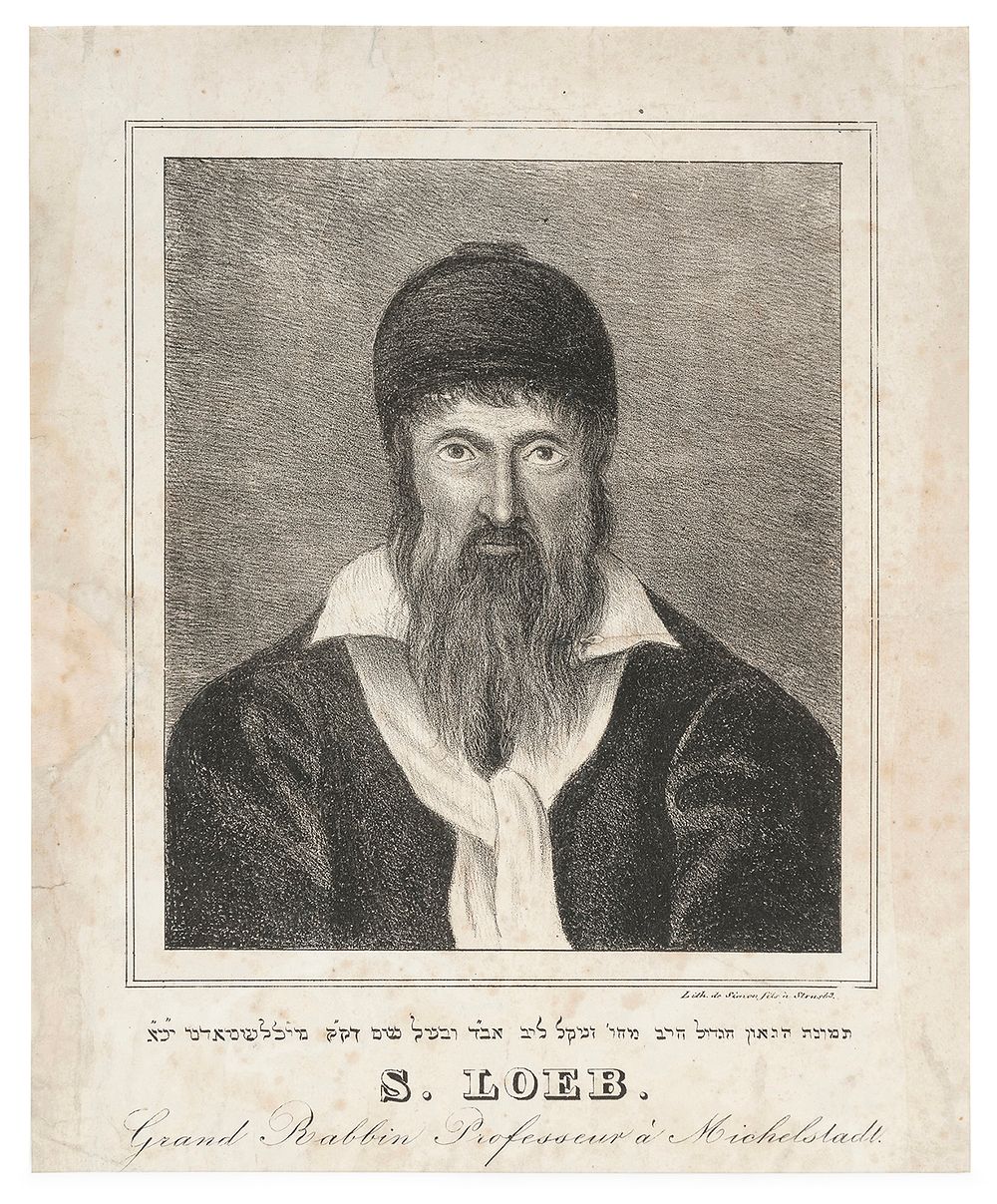 Portrait of the Baal Shem of Michelstadt – Rabbi Sekl Loeb Wormser – Strasbourg, After 1833. Lith 