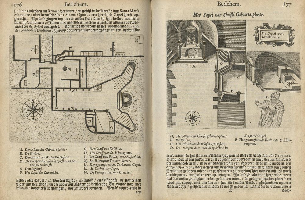Sandys Voyagien – Travelogue of the Holy Land and the East by George Sandys – Amsterdam, 1654 – 