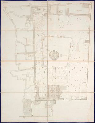 Plan of the Temple Mount – Large-Scale Architectural Sketch from the First British "Ordnance 