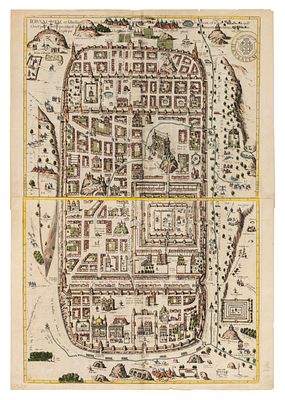 Map of Jerusalem – Franz Hogenberg after Christian van Adrichem – Cologne, 1588 – From the 