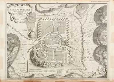 Map of Jerusalem – Willem Albert Bachiene – Gorinchem (the Netherlands), 1750. Afbeeldinge der 
