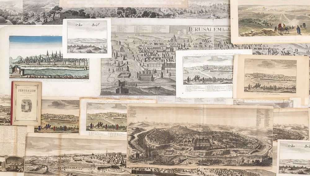 Jerusalem and the Temple – Large Collection of Panoramas – 17th-19th Centuries. Large and 