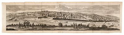 Large Panorama of Jerusalem – Cornelis de Bruyn – The Netherlands, 1698. Ierusalem – Panoramic 