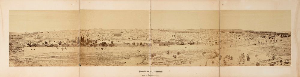 Wilhelm Hammerschmidt – Panorama of Jerusalem from the Mount of Olives (Four Photographs) – 1860s. 