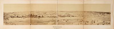 Wilhelm Hammerschmidt – Panorama of Jerusalem from the Mount of Olives (Four Photographs) – 1860s. 