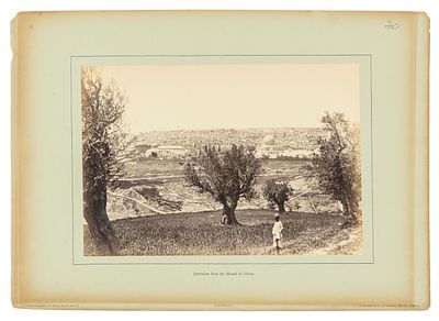 Collection of Unsigned Photographs – Jerusalem, 19th Century – Including Photos by Francis Frith. 