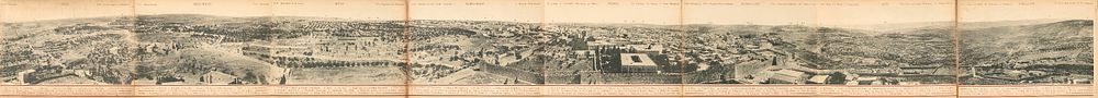 Jerusalem: Die heilige Stadt und Umgebung – Panorama Issued for the Inauguration of the 