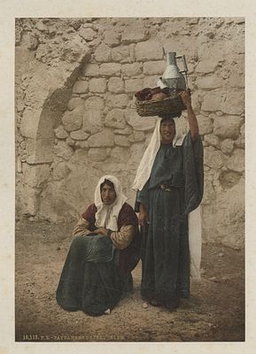 Jerusalem and its Inhabitants – Large Collection of Color Photochrom Prints – "Photochrom 