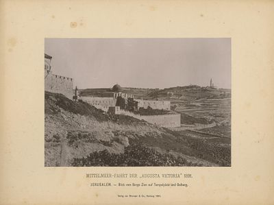 Six Photographs of Jerusalem – Hamburg, 1891 – Voyage of the Ocean Liner "Augusta Victoria" to 