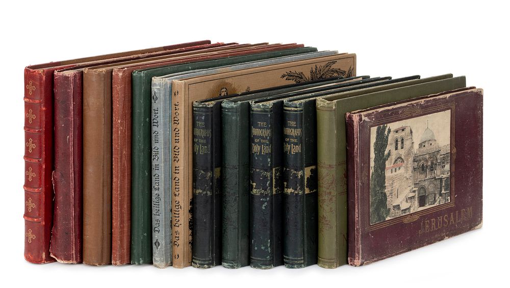 Collection of Books with Photographs of the Holy Land – Late 19th / Early 20th Century. Fifteen 