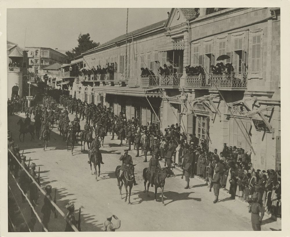 Collection of Press Photographs – Capture of Jerusalem, 1917. Seventeen original press 