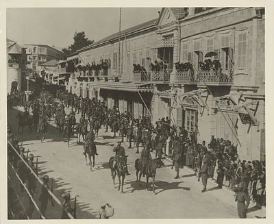Collection of Press Photographs – Capture of Jerusalem, 1917. Seventeen original press 
