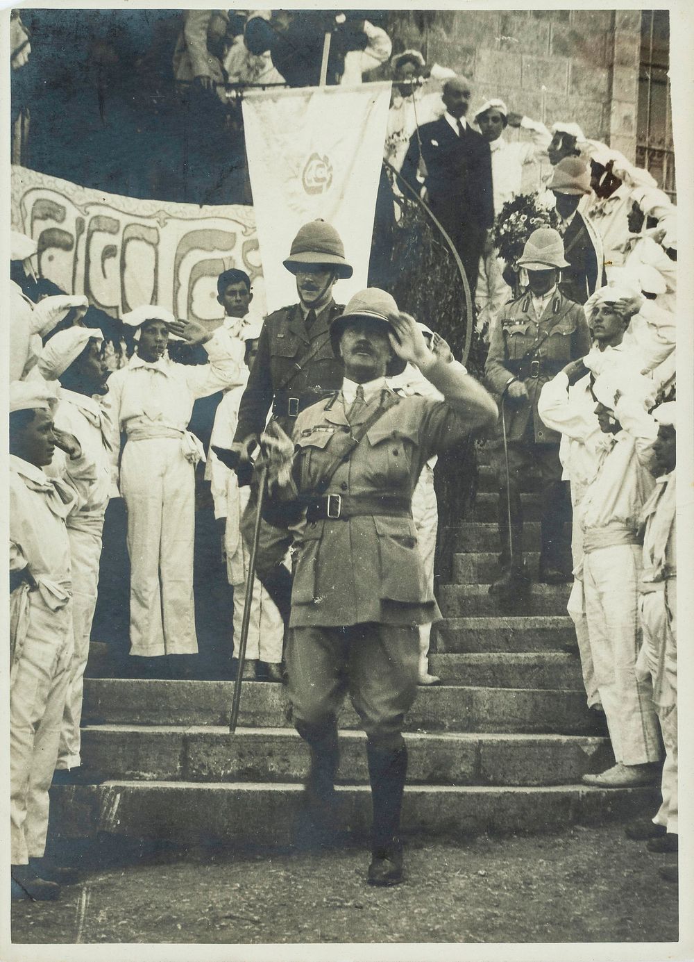 Press Photograph – General Allenby, Chaim Weizmann and Ronald Storrs – Reception by the Jewish 