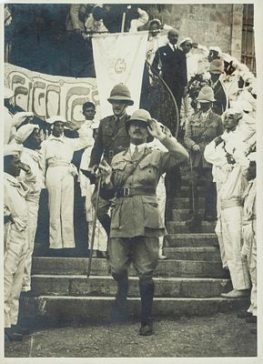 Press Photograph – General Allenby, Chaim Weizmann and Ronald Storrs – Reception by the Jewish 