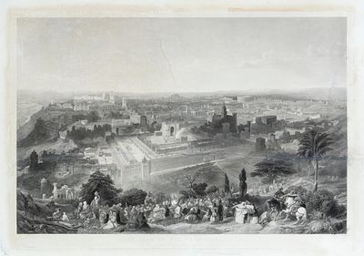 "Jerusalem in Her Grandeur" / "Jerusalem in Her Fall" – Two Large Etchings after Henry Courtney 
