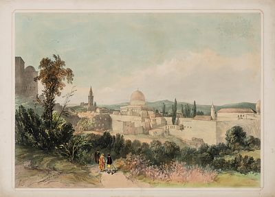 Jerusalem and the Holy Land – Large Collection of Color Lithographs – 19th-Century Painters of 