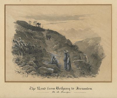 Henry Andrew Harper (1835–1900) – Two Watercolors Depicting Views of Jerusalem. Two works by 