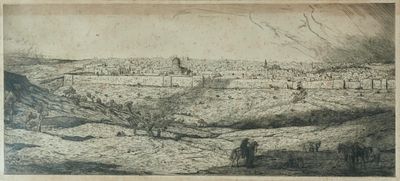 Hermann Struck (1876-1944) – Three Engravings – Views of Jerusalem. Three engravings by Hermann 