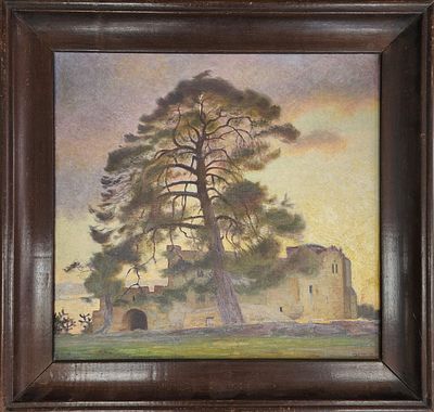 Shmuel Charuvi (1897-1965) – Jerusalem Pine – Oil on Canvas. Jerusalem pine.
Oil on canvas 
