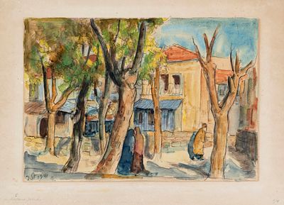 Jakob Steinhardt (1887-1968) – Jerusalem – Collection of Original Works – Watercolor, Pencil 