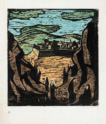 Jacob Steinhardt (1887-1968) – Large Collection of Woodcuts – Streets and Sites of Jerusalem. Lar 