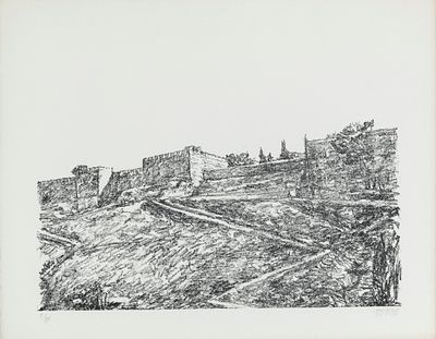 Avigdor Arikha (1929-2010) – "Facing Mount Zion" – Portfolio of Lithographs – Tel Aviv, 1978. "Mu 