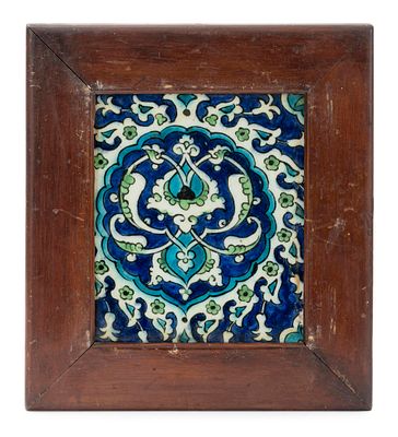 Decorated Ceramic Tile – Ottoman Syria, 17th Century. Decorated ceramic tile. [Presumably Syria 