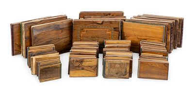 Large Collection of Pressed-Flower Albums in Olivewood Bindings – Late 19th Century / Early 