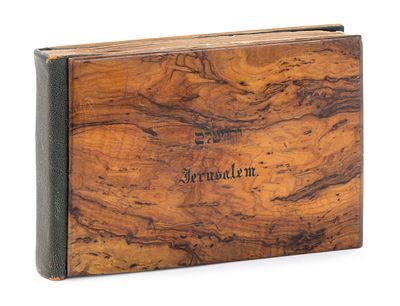 American Colony – Album of Photographs in Olive Wood Binding – Jerusalem, Late 19th Century. Phot 