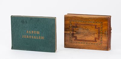 Two Albums – Color Prints and Pressed Flowers from the Holy Land – Large Format – Late 19th or 