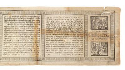 Printed Esther Scroll – Basel, 1806. The description and condition report appear below in 