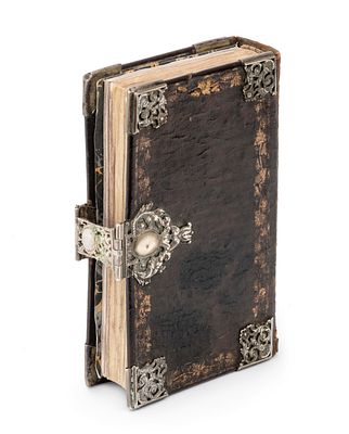 Order of Five Fast Days – Hebrew and Italian – Livorno, 1845 – Leather Binding with Silver 