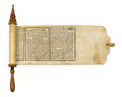 Esther Scroll, Decorated by Hand, along with Matching Sheet of Blessings – Italy, 1780 – HaLevi 