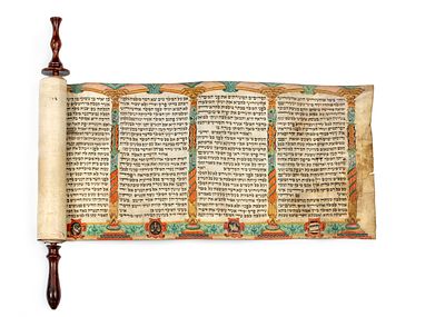 Esther Scroll – 19th Century – Late Colorful Decorations. Esther scroll. [Lithuania or 