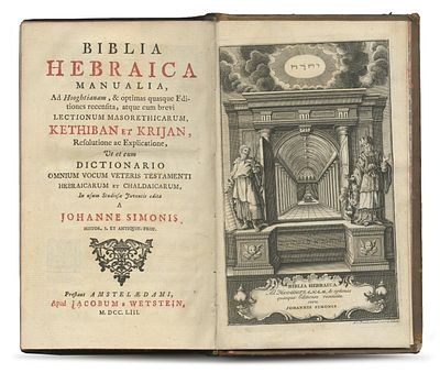 תורה נביאים וכתובים – אמשטרדם, תקי"ג, 1753 – תחריטים – עם שני חיבורים נוספים – כריכות עור 