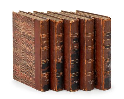 Tikun Sofrim – Amsterdam, 1797 – Five-Volume Set. Chumash set – Tikun Sofrim, Five Books of 