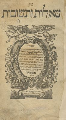 אוסף ספרים – דפוסי גרמניה – שנות הת' והת"ק – עותקים מיוחסים. אוסף מגוון של עשרה ספרי שו"ת, הלכה 