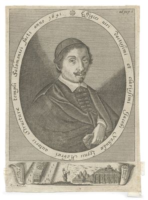 דיוקן הרב יעקב יהודה לאון טמפלו – תכ"ה, 1665 – איורי בית המקדש והמשכן. דיוקן הרב יעקב יהודה לאון 