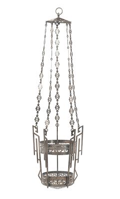 נר זיכרון גדול לבית הכנסת – מרוקו, תרצ"ח, 1938 – עיטורים בסגנון אר-דקו. נר זיכרון תלוי לבית 