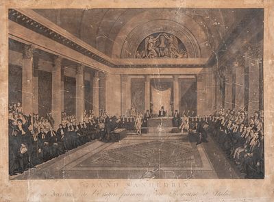 Grand Sanh&eacute;drin des Isra&eacute;lites de l'Empire Fran&ccedil;ais et du Royaume D'Italie – Large Lithograph – 