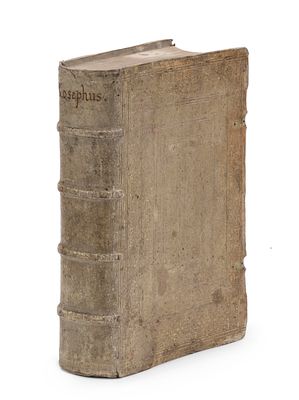 כרך חיבורים מאת יוספוס פלביוס – פרנקפורט על המיין, 1569 – תרגום מוקדם לגרמנית – חיתוכי עץ רבים. F 